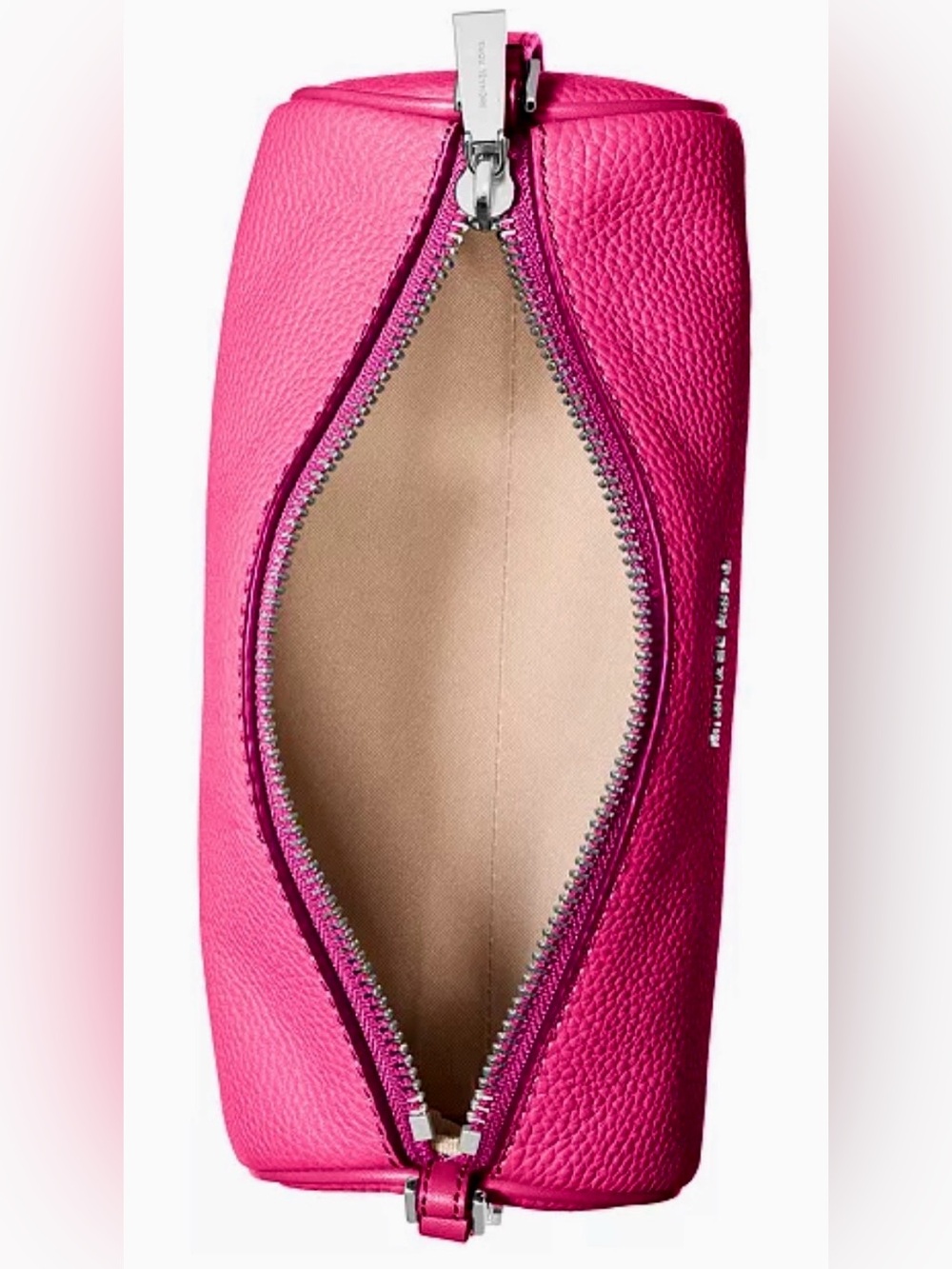 Michael Kors Pink Pebbled Leather Barrel Shoulder Bag - Picture 5 of 7